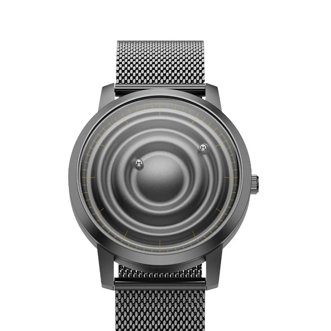 Orbitra Magnetic Watch with unique minimalist ball bearing design and quartz movement.