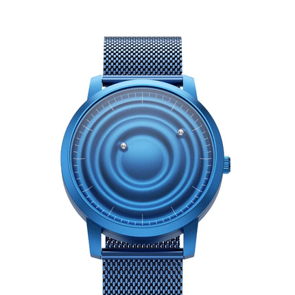 Blue Orbitra Magnetic Watch with minimalist magnetic ball design.