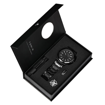 Northport Business Watch in gift box with minimalist dial and stainless steel band.