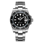 Seaforge Men’s Diver Watch – 20Bar Stainless Steel Quartz, featuring luminous hands and durable design suitable for water activities.