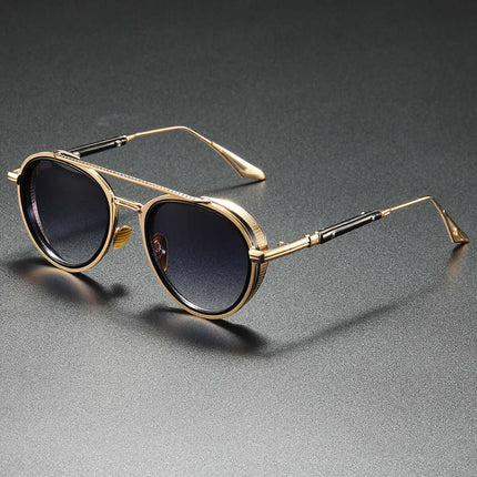 Altura Signature Shades: men's polarized UV protection sunglasses in gold-tone with alloy frame, ideal for stylish driving and outdoor activities.