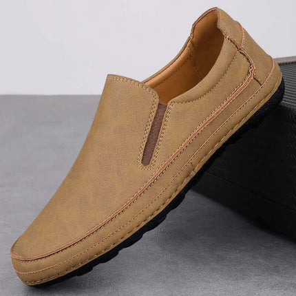 Alvero Genuine Leather Loafers - men's formal slip-on with premium genuine leather, orthopedic insole, and flexible sole for ultimate comfort and style.