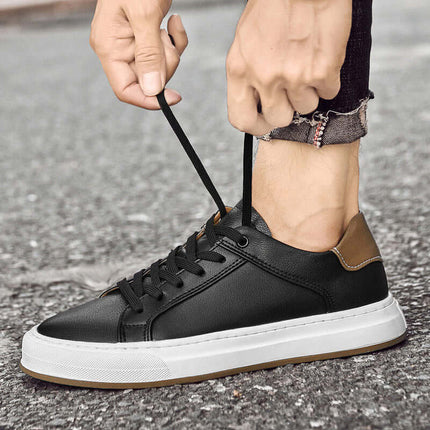 Bergamo Leather Sneakers for men, comfortable and stylish, perfect for everyday casual wear and travel. Lightweight and versatile design.
