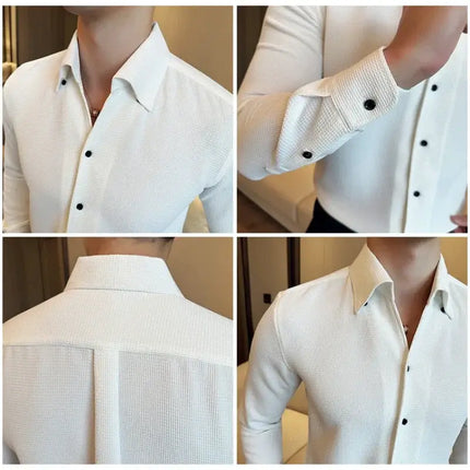 Cambridge Dress Shirt - Stylish men's casual shirt with breathable cotton blend, perfect fit for everyday wear, ideal for social occasions.