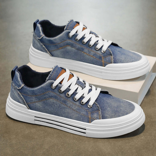 Corvino Denim Sneakers for men, lightweight casual men's shoes with breathable design for comfort and everyday wear.