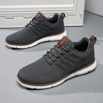 Ethos Knit Sneakers for men, stylish and comfortable everyday wear with lightweight, breathable, flyknit upper, orthopedic cushioned sole.