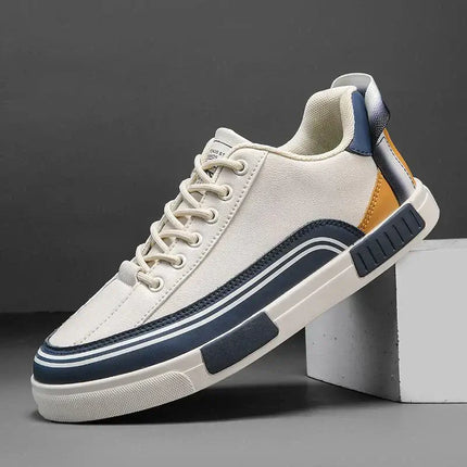 Horizon Leather Sneakers - stylish and comfortable men's casual sneakers with cushioned insoles, perfect for everyday wear and travel.