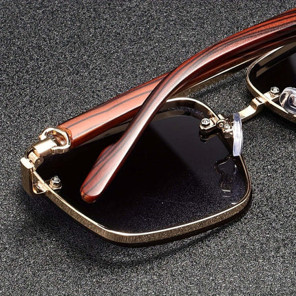 Marbre Vintage Shades - Men's UV protection square-frame sunglasses with marbled arms, polarized lenses, perfect for driving and outdoor activities.