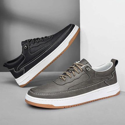 Maxwell Leather Sneakers - stylish, comfortable everyday casual sneakers for men. Perfect for walking and travel. Wear-resistant design.