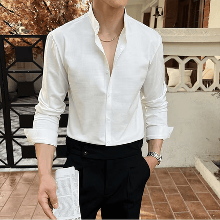 Sterling Dress Shirt: men's casual shirt featuring a breathable, soft fabric and modern style perfect for work, social, and casual outings.