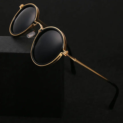 Premium Sterling Shades with UV protection, stylish round polarized lenses, perfect men's sunglasses for travel, driving, and outdoor activities.