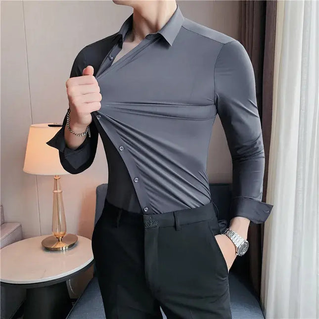Stratford Dress Shirt showcasing comfort and style, ideal for modern men seeking breathable, stylish casual shirts for any occasion.
