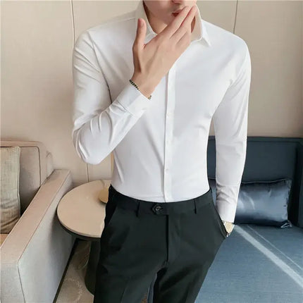 Stratford Dress Shirt: Men's casual shirts with superior stretch, stylish and breathable for everyday wear, perfect for work or outings.