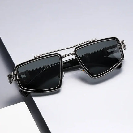 Stratos Shades UV protection polarized sunglasses for men, stylish double-bridge design, perfect for driving, travel, outdoor activities.