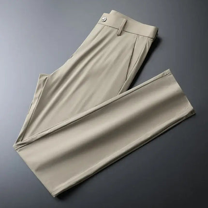 The Everyday Pants - men's casual pants in luxurious ice silk, offering a breathable, flexible fit for work and travel, redefining comfort and style.