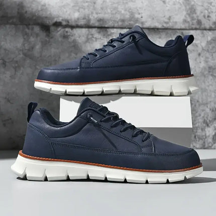 Torricelli Leather Sneakers - comfortable and stylish men's casual sneakers with orthopedic support, perfect for everyday and travel use.