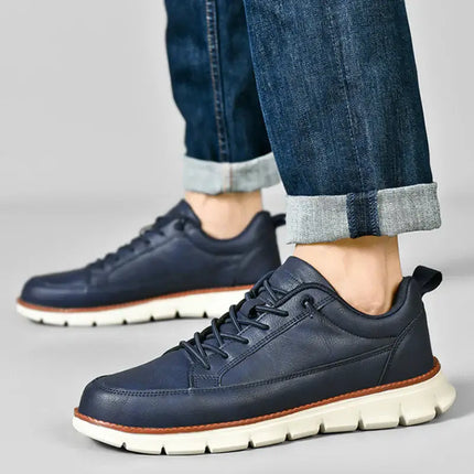 Torricelli Leather Sneakers: stylish men's casual sneakers with orthopedic support, lightweight for everyday wear and travel.
