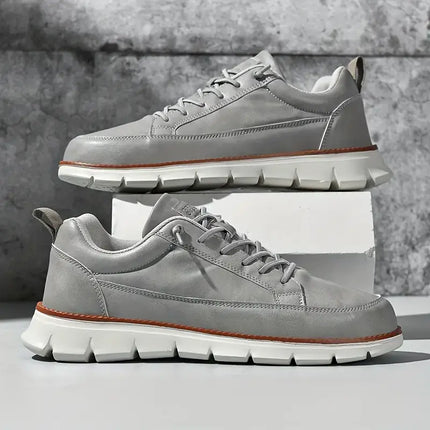Torricelli Leather Sneakers in gray, offering comfort and style for casual outfits, featuring a lightweight and versatile design for men.