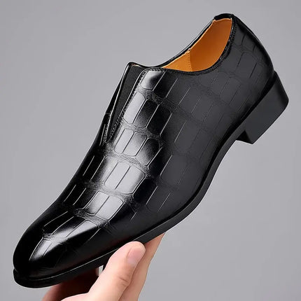 Trento Genuine Leather Loafers, luxury men's slip-on formal shoes, showcasing sleek design and polished finish in premium genuine leather.