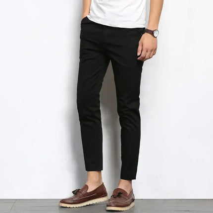 Wexford Slim-Fit Pants in black, men's casual trousers with soft stretch cotton-spandex blend, ideal for work, travel, and everyday wear.